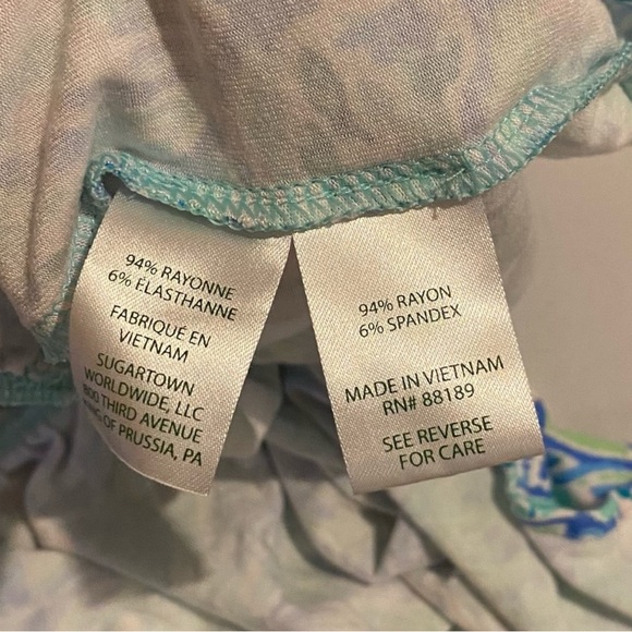 Lilly Pulitzer Sz XL Surf Blue Soleil It On Me Juliet Wrap Midi Dress - Picture 5 of 6